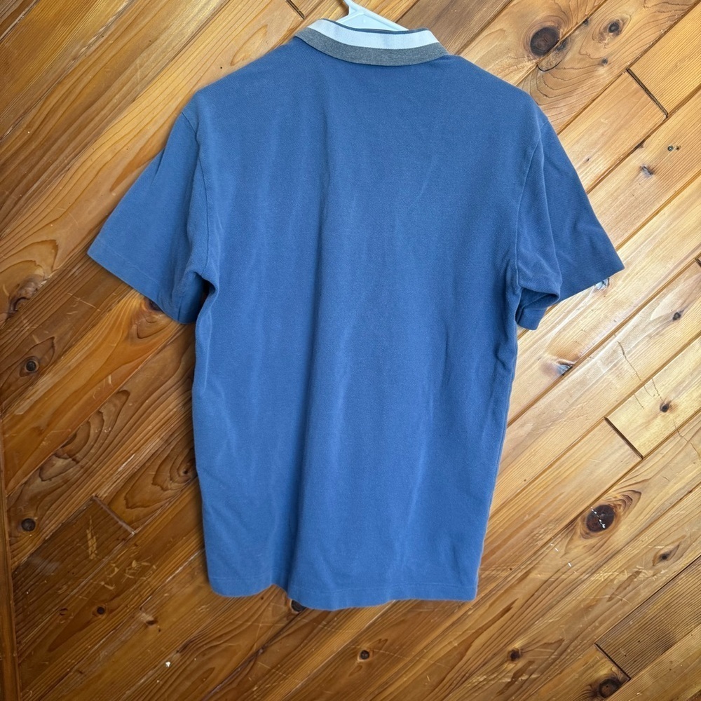 Vintage Burberry Men's Blue Polo Shirt Size Medium - Picture 5 of 5